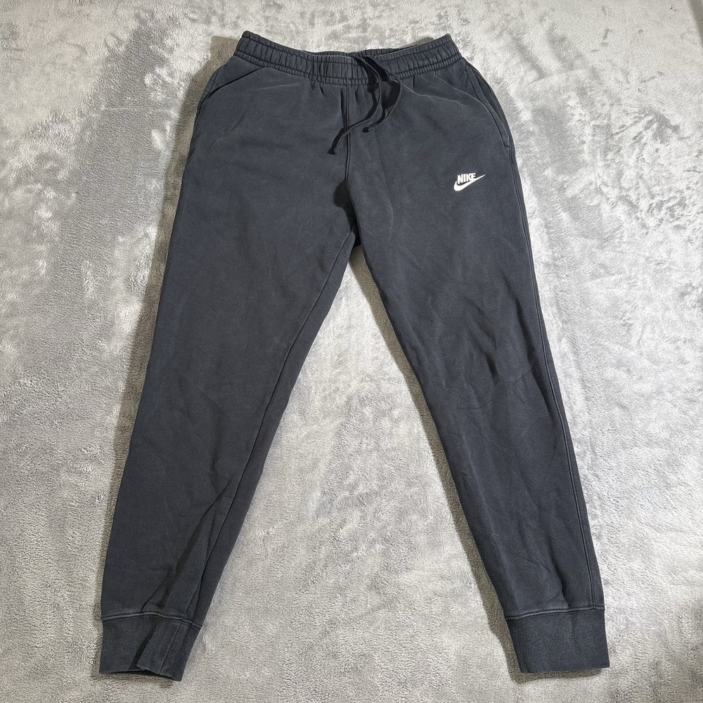 Nike Sportswear Club Fleece Jogger Pants Black Size Small Back Pocket